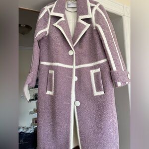 STAND STUDIO Kenzie faux leather and shearling coat